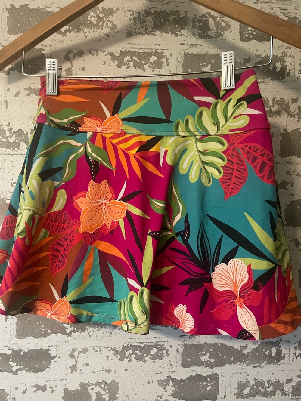 Dona Jo Tropical Floral Golf Tennis Skort Built In Shorts Pockets Size Small - Picture 5 of 8